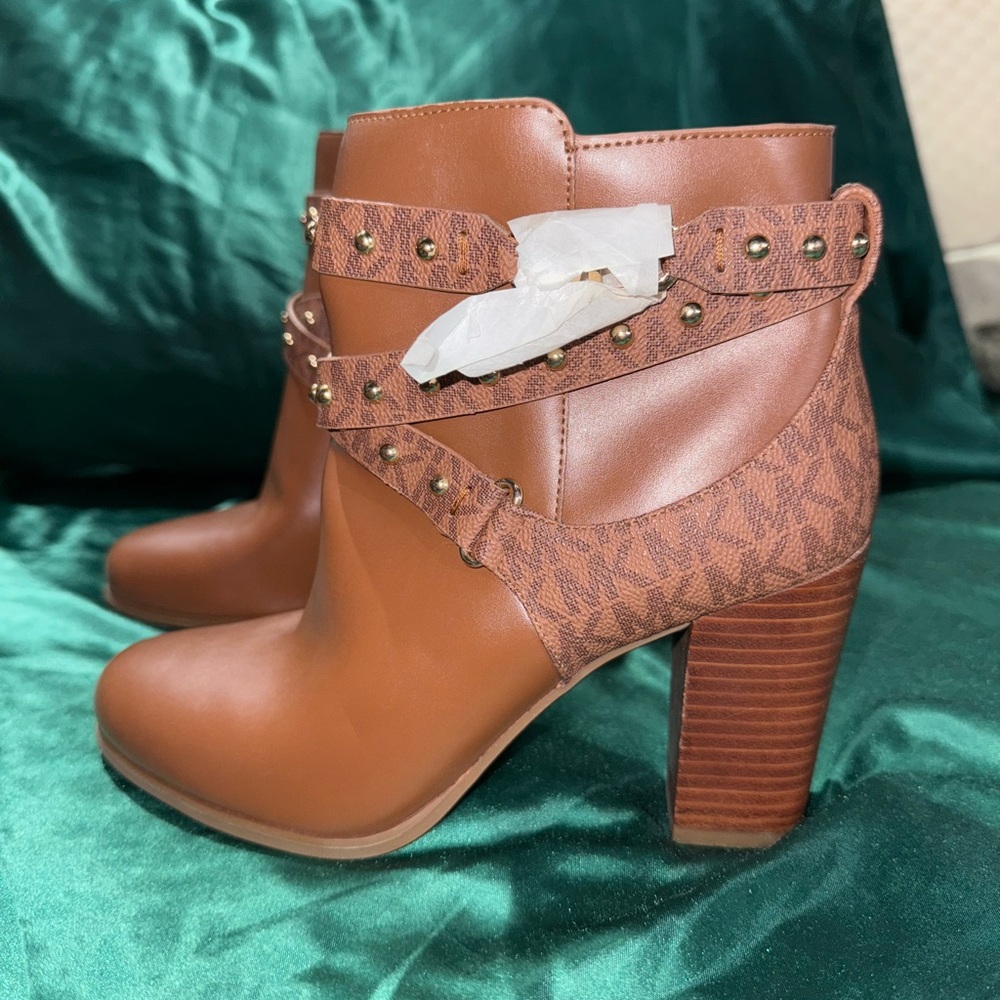 Michael Kors Ankle Boots with Gold Studs *NEVER WORN*